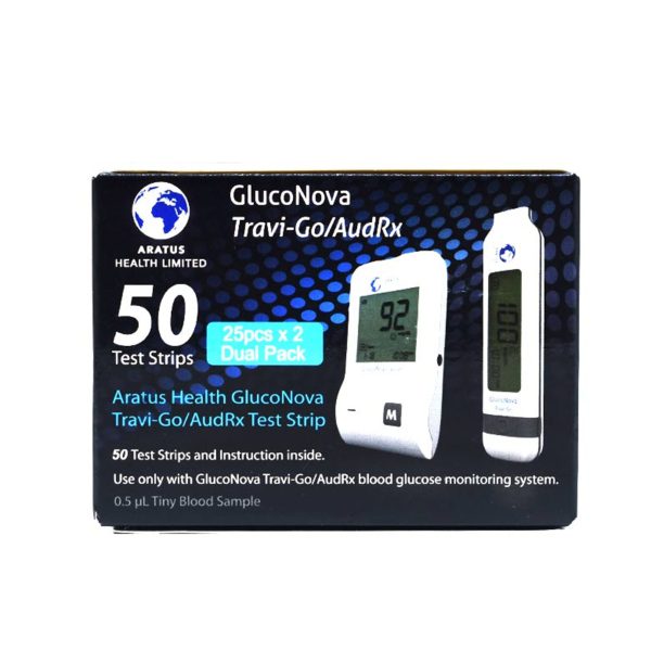 Gluconova blood glucose test strips 50`s