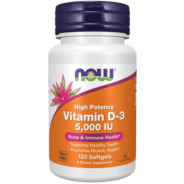 NOW Vitamin D3 5000 iu 120’s